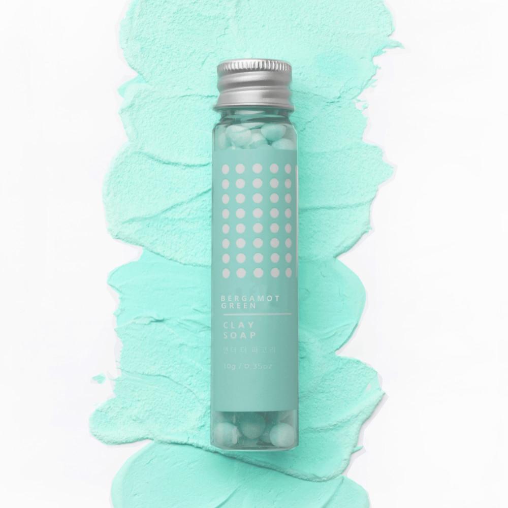 일회용 휴대용 비누 - 말랑 클레이 솝 (종이 비누 대체) 버가못 그린 단품