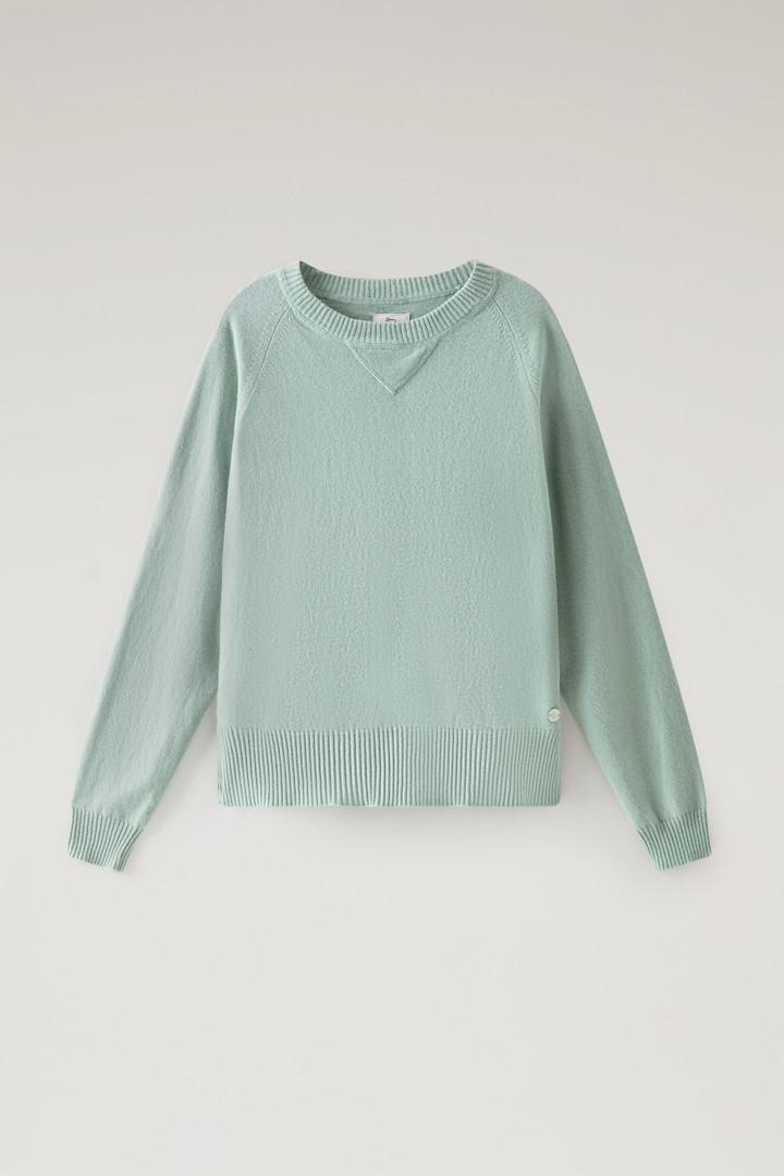 Crewneck Sweater in Wool Blend - Women - Green