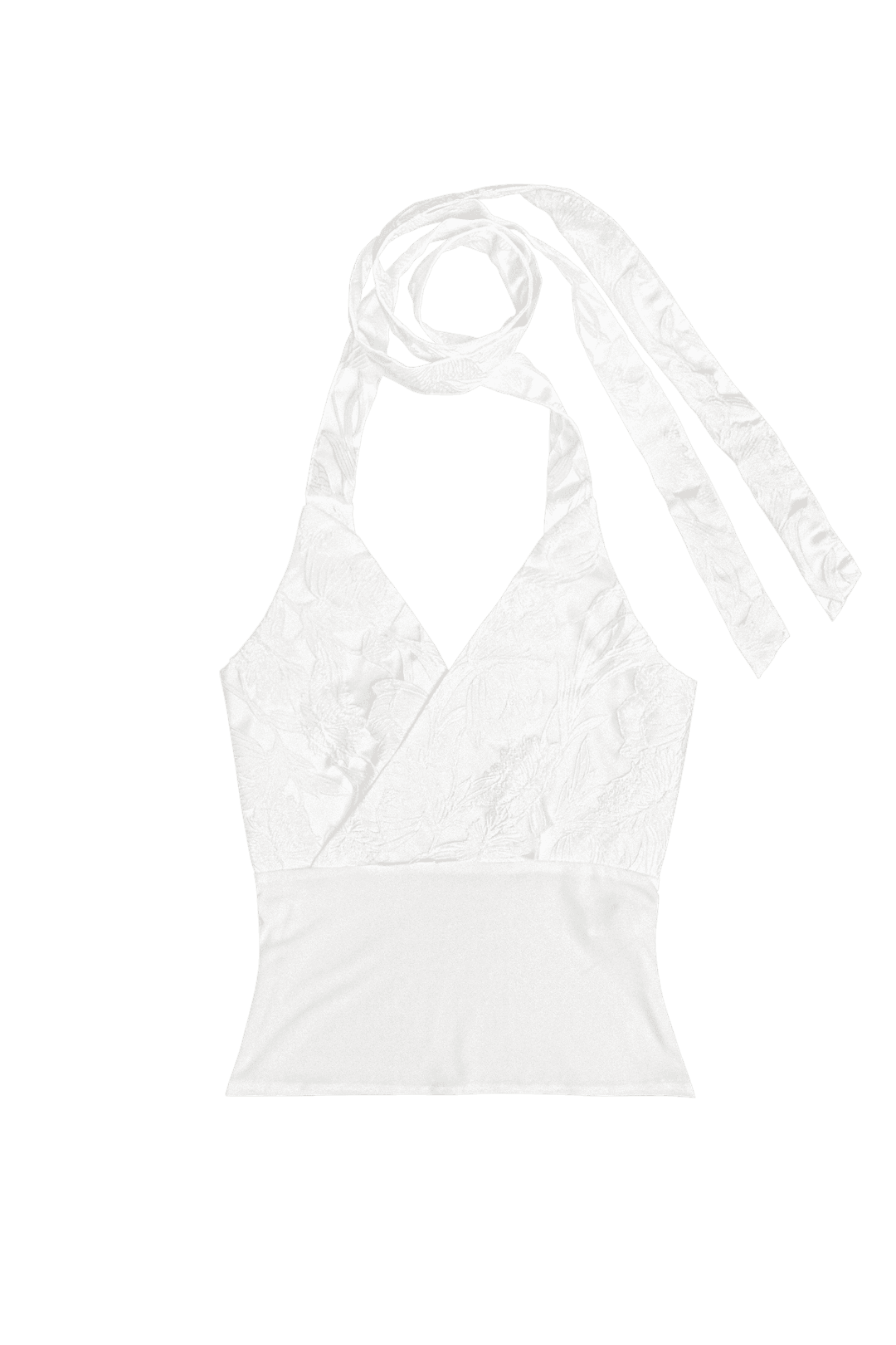 [재입고]WHITE FLOWER HALTER TOP - 달링유어배드