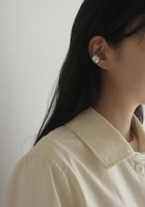 에프터먼데이 bold silver ear-cuff