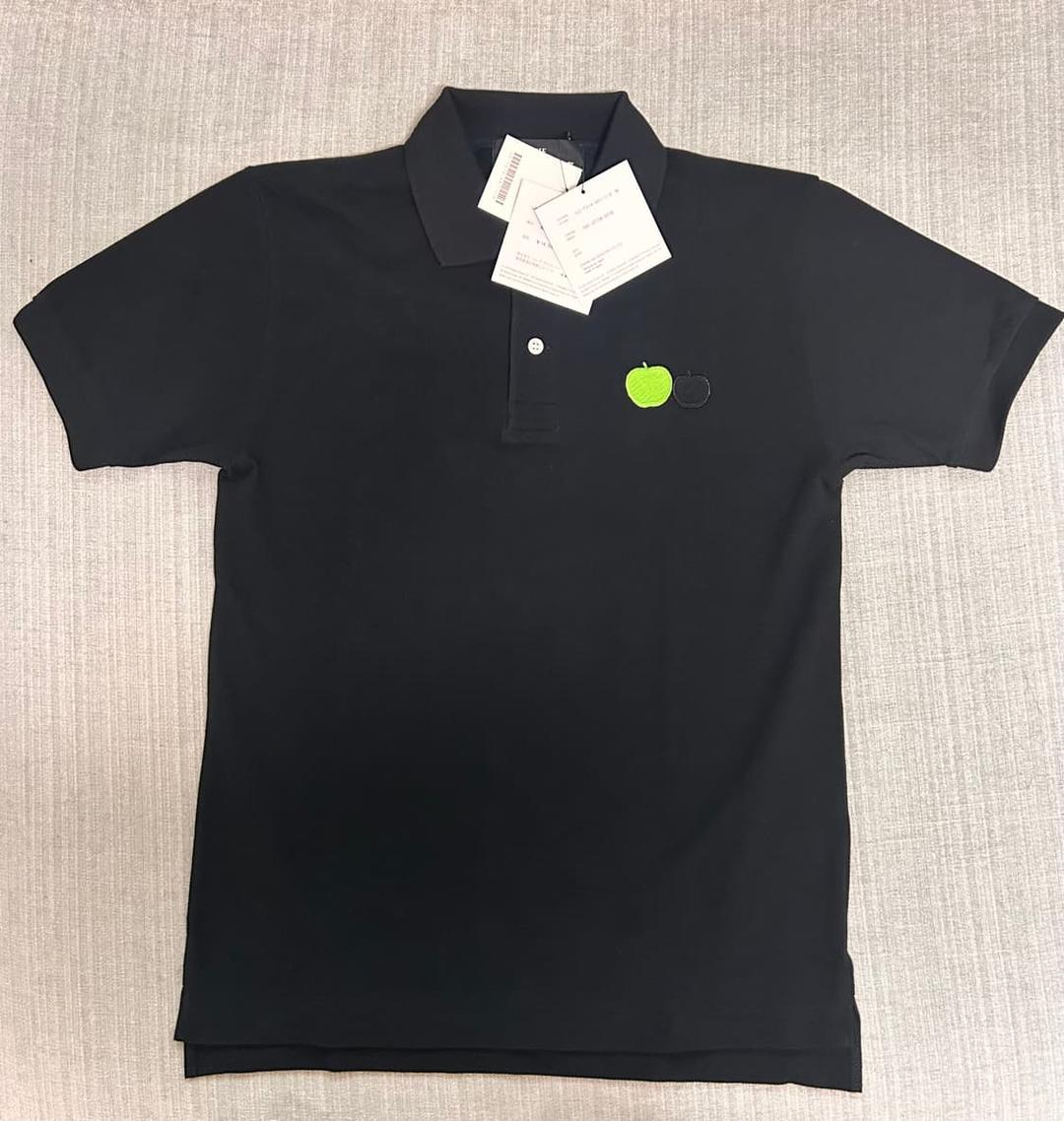 꼼데가르송 비틀즈 사과 폴로티 검정 m | 후루츠패밀리