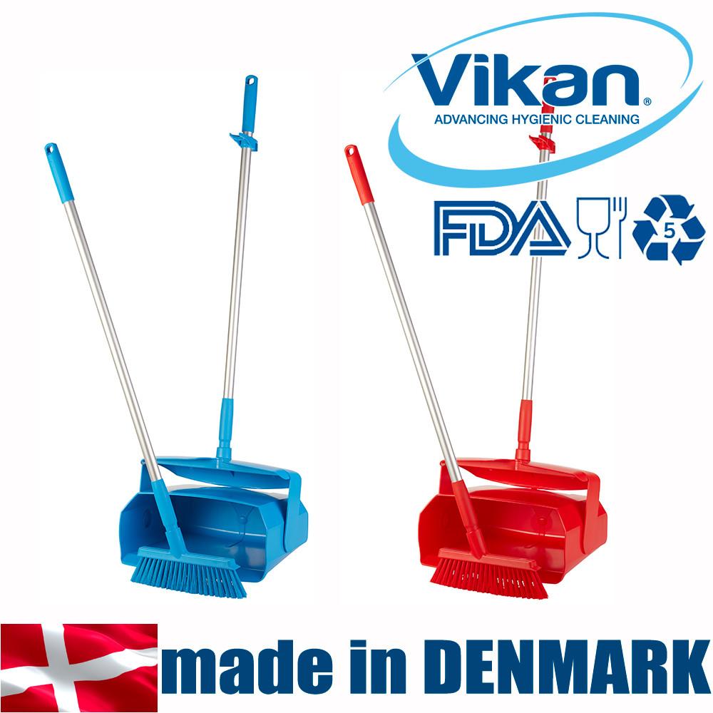 바이칸 vikan 뉴 해썹용 스탠드 빗자루+쓰레받기 세트 (뚜껑 부착형) #5665