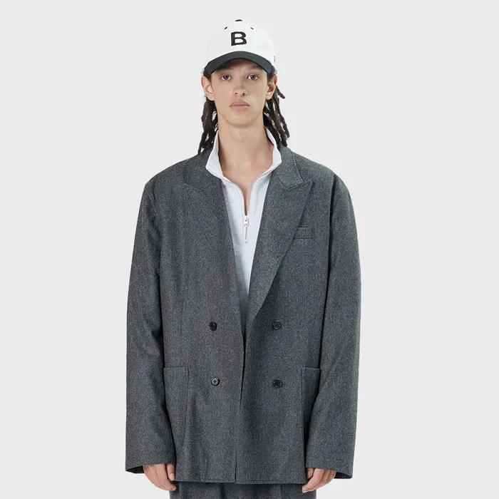 21FW DOUBLE BREASTED JACKET(CHARCOAL)