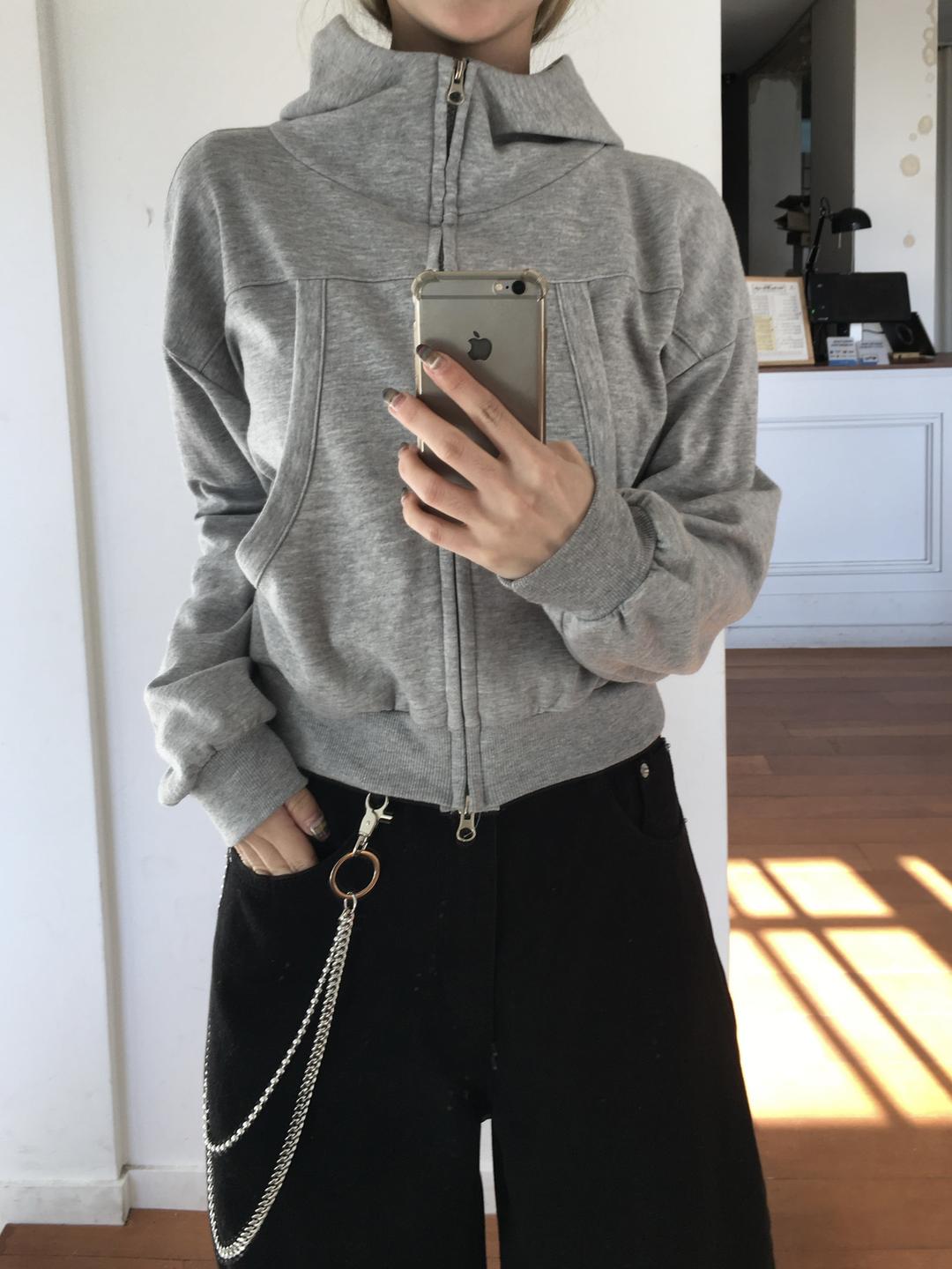 라보 하이넥 절개 후드집업 (7c)