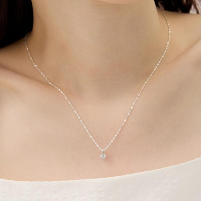 실버 라인 텐션 위아몬즈 목걸이