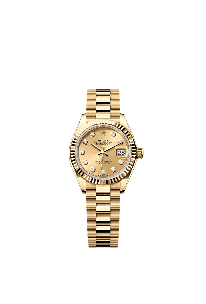 롤렉스 Lady-Datejust 시계: 18캐럿 옐로우 골드 - m279178-0017