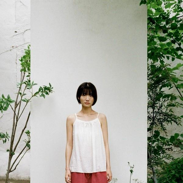 Stitch Linen pants / Cherry red