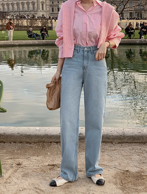 [4천장돌파][S-L][동양인체형맞춤핏][made] Better Jeans (No.155) 데일리 스트레이트 [2Types기본/롱(+5cm)] (샌드블루) (가을/간절기/데일리/데님/팬츠/청바지)