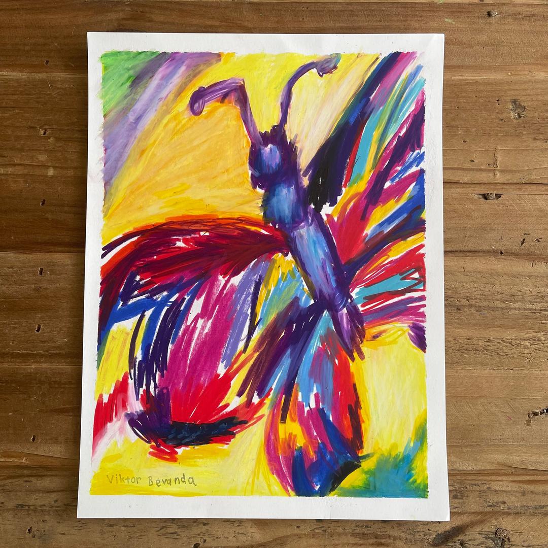 Colorful Butterfly - ORIGINAL 9x12" - Original Art ($100.00)