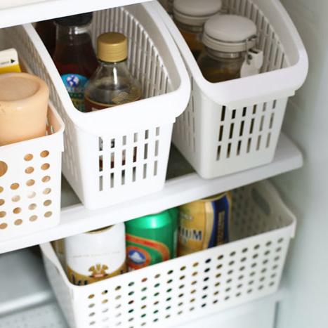 화이트 정리 수납 바구니