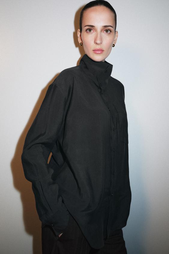 ZW 컬렉션 플루이드 오버사이즈 셔츠