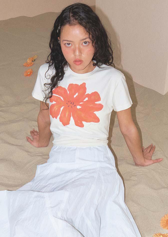 Lots_you full bloom baby tee Red