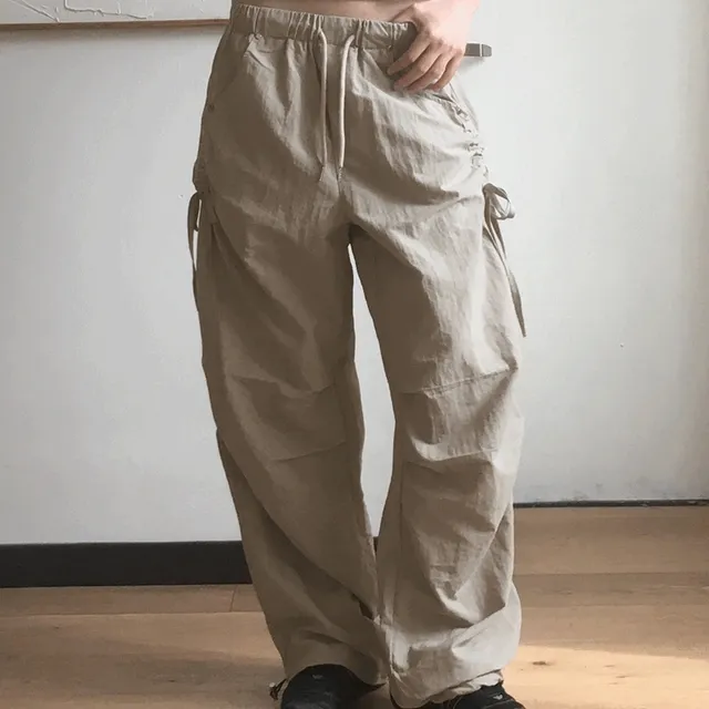 쇼퍼 나일론 스트링 와이드 투웨이 팬츠