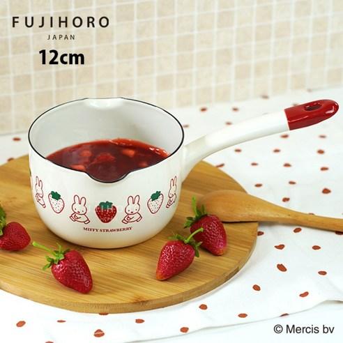 후지호로 미피 스트로베리 법랑 냄비 편수 밀크팬 12cm MF23-12M - 한손냄비 | 쿠팡