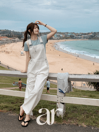 (캐주얼무드/와이드핏/데일리추천) 페오리 코튼 와이드 오버롤 팬츠