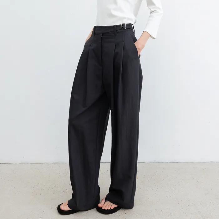 [2차 리오더] Gurkha Tuck Pants_Charcoal