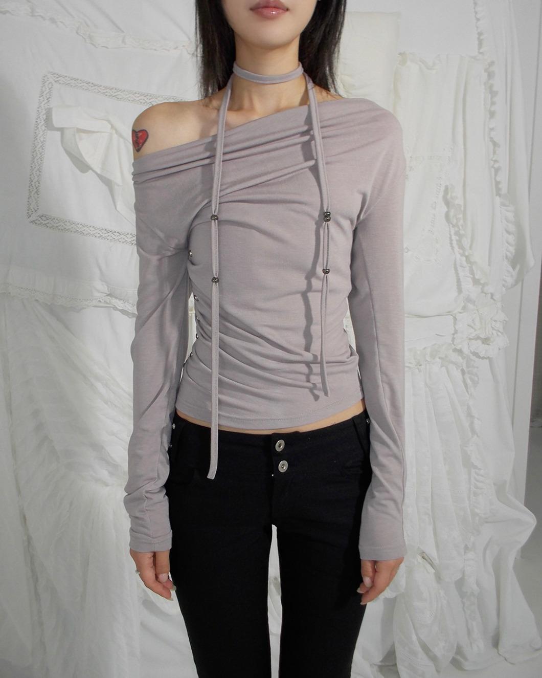 Drape Tucked T (blush nude)