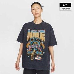 여성 나이키 스포츠웨어 오버사이즈 반팔 티셔츠 HF9692-010