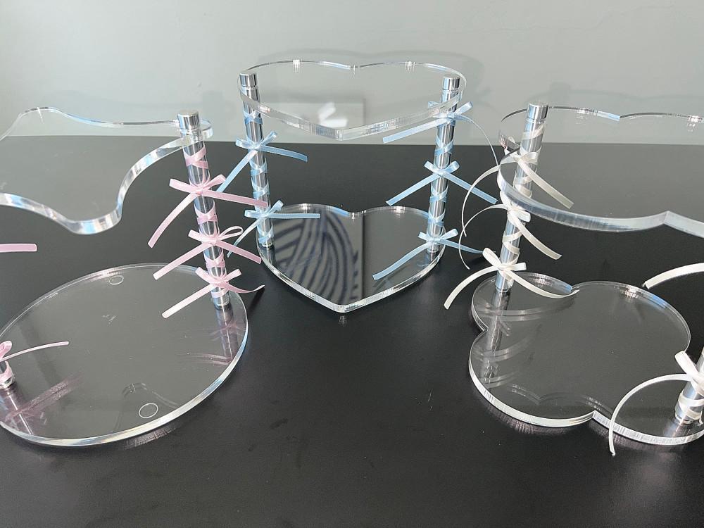 리본 미니장식장 아크릴선반 조립식선반 모듈가구 소품샵인테리어