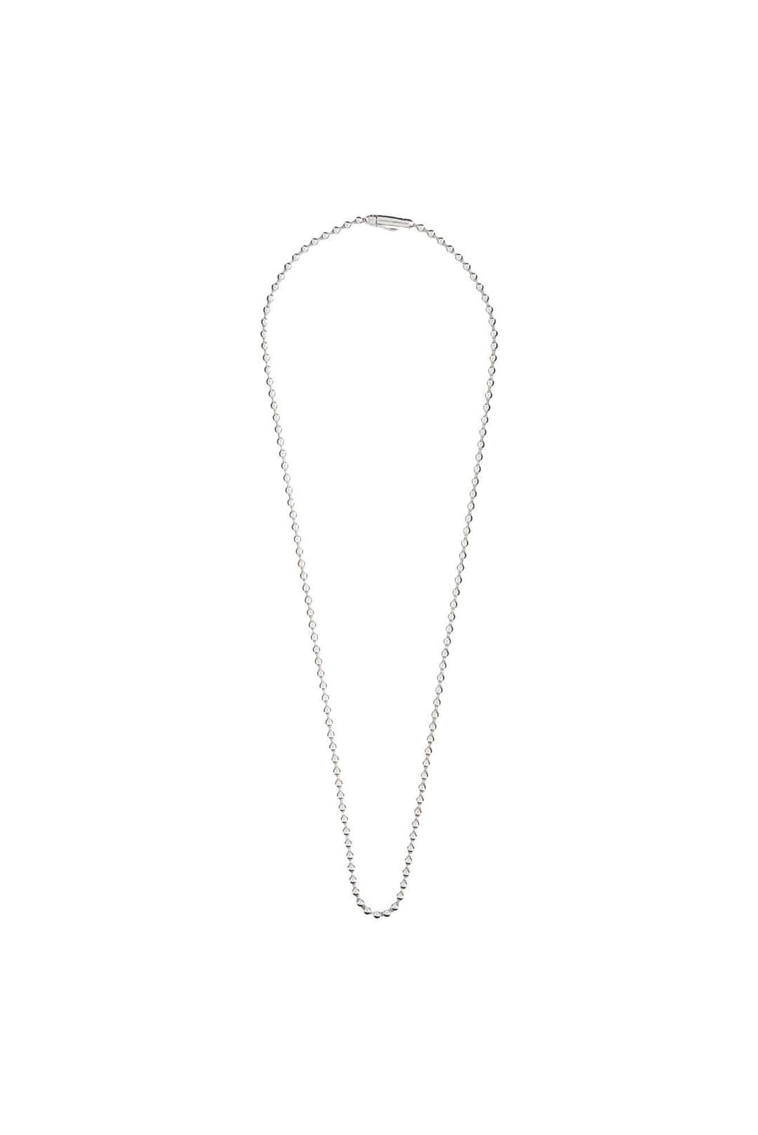One Push Ball Chain Necklace 3 (Silver)