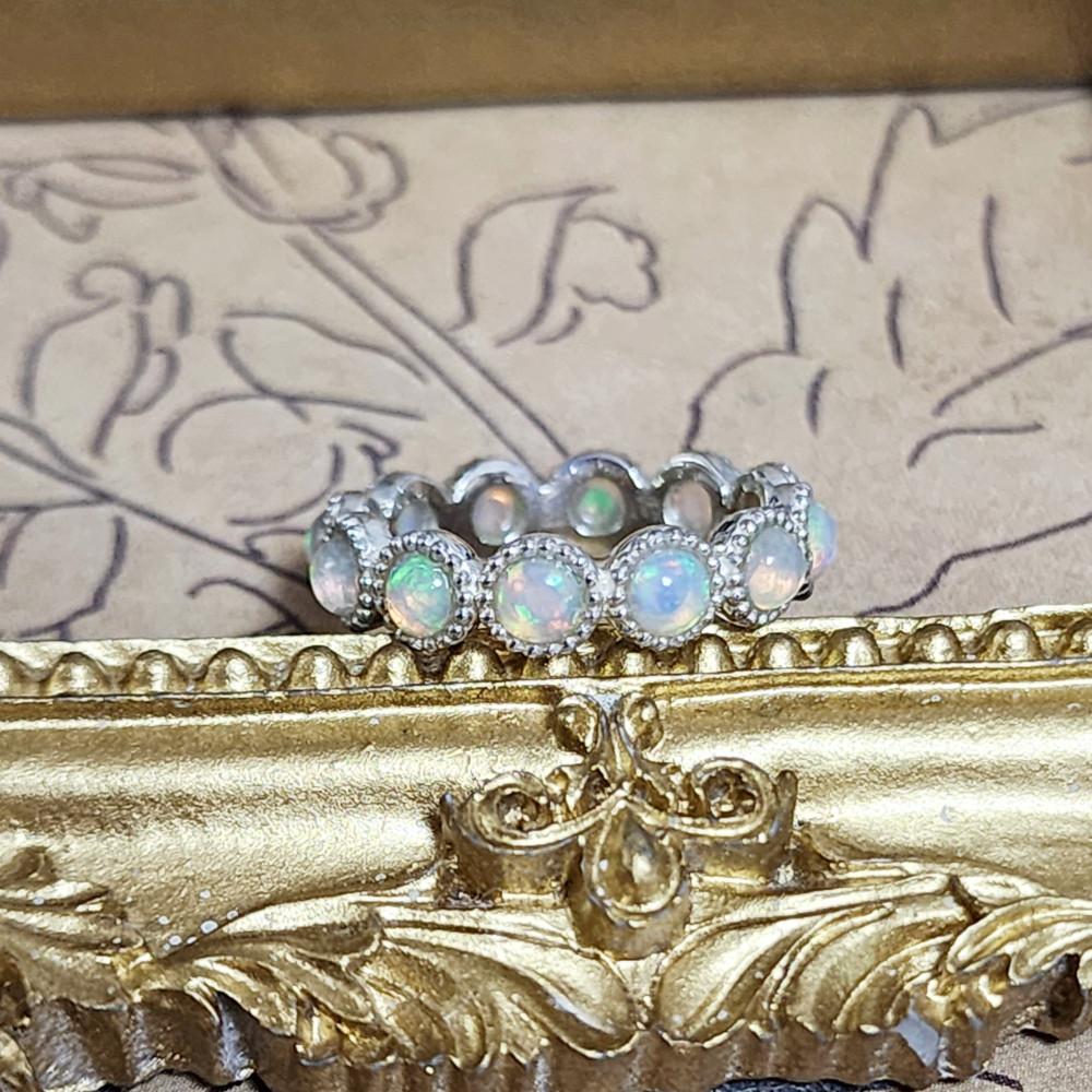 [LOR0046] 실버 8호 신데렐라 오팔 이터니티 반지 925