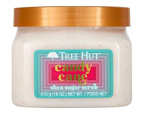 Tree Hut Candy Cane Shea Sugar | Exfoliating Body Scrub Removes Dead, Dry Skin for a Soft & Hydrated Feel | Limited Edition Holiday | Nourishing Essential Body Care | 18 fl oz.