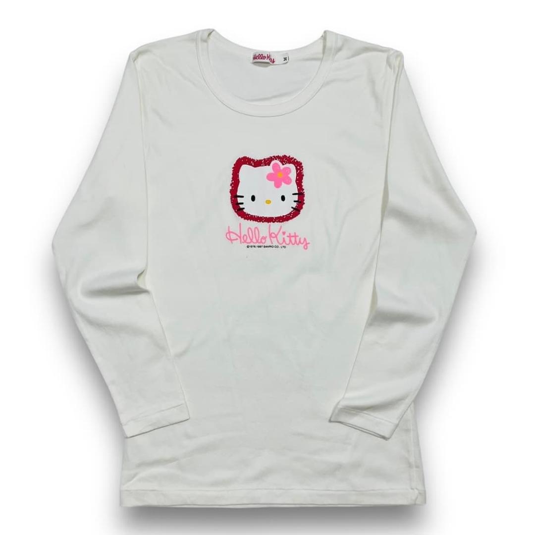 헬로 키티 90s 빈티지 화이트 롱 슬리브 | 후루츠패밀리