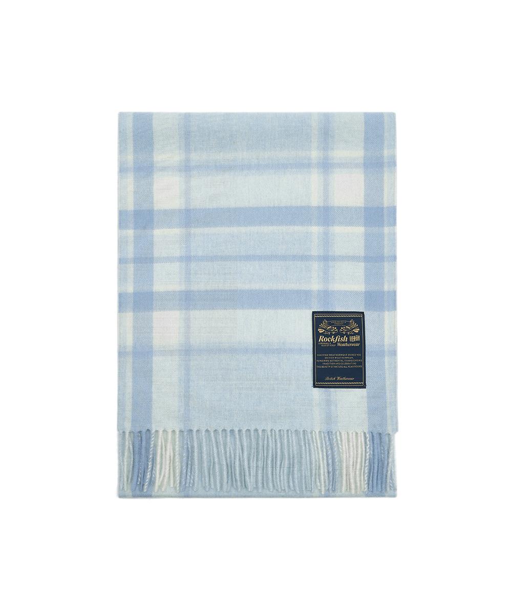[NEW 10%] CLASSIC WOOL SCARF CHECK - SKY BLUE