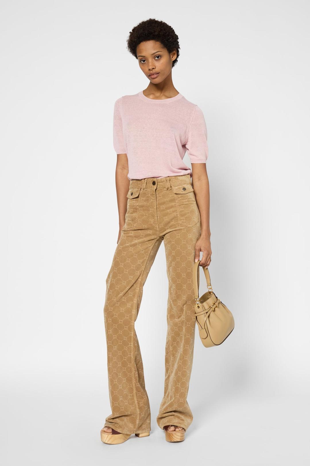 Short-sleeve linen blend sweater - JAMY