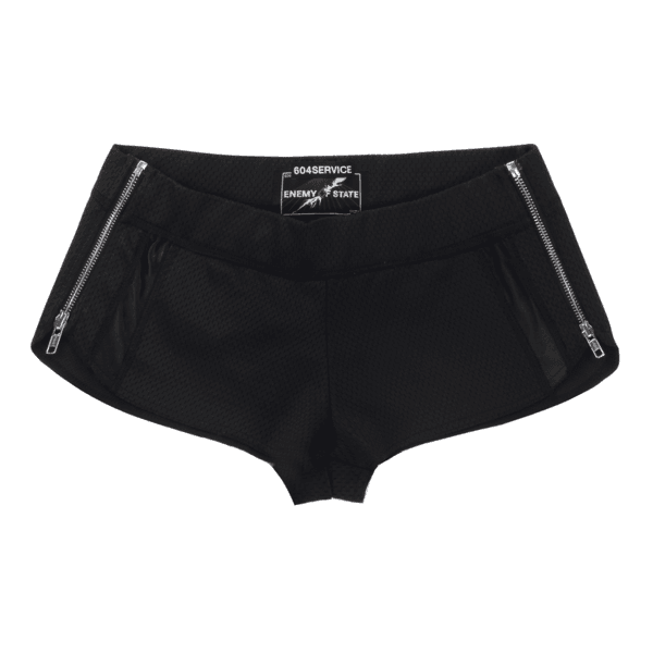[ ONLY 3 LEFT ] ZIP SPORTY MICRO SHORTS IN BLACK