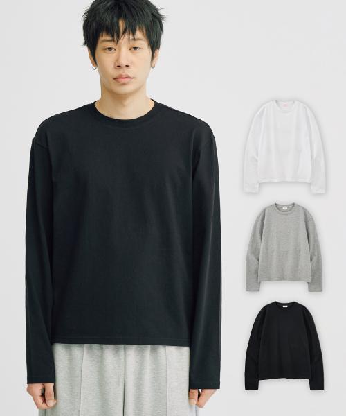 [2PACK] 솔리드 크롭 롱슬리브  - 3 COLOR