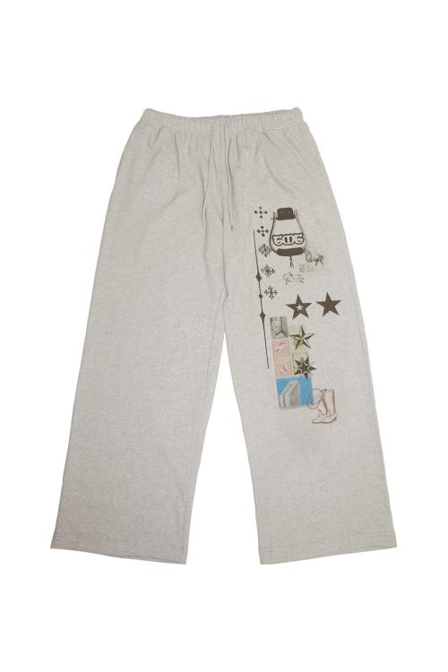 투머치택스(TOOMUCHTAX)  PRINTED WAFFLE PANTS (IVORY) - 사이즈 & 후기 | 무신사