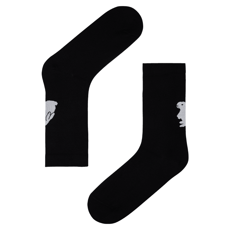KBP X SOCKSTAZ Little Bunnies Black Socks  리틀 버니즈 블랙 양말