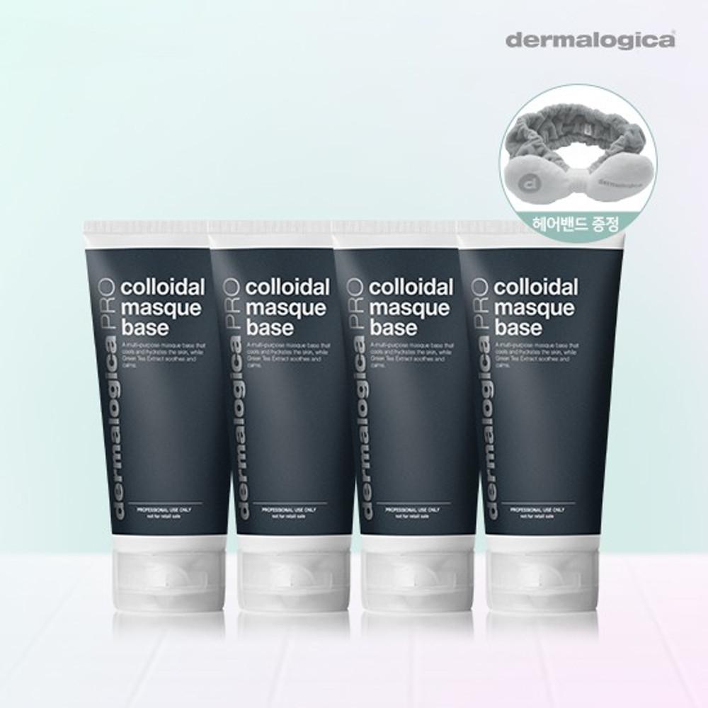 더말로지카 콜로이달 마스크 베이스 4통+헤어밴드