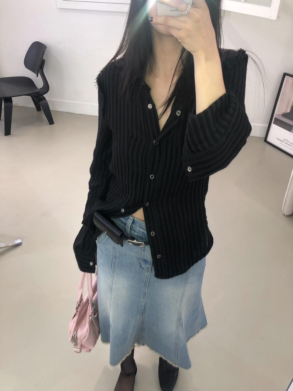 센지 데끼스냅셔츠 (2color)