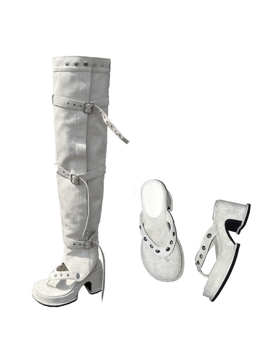 LATENCY open toe boots(3 color)