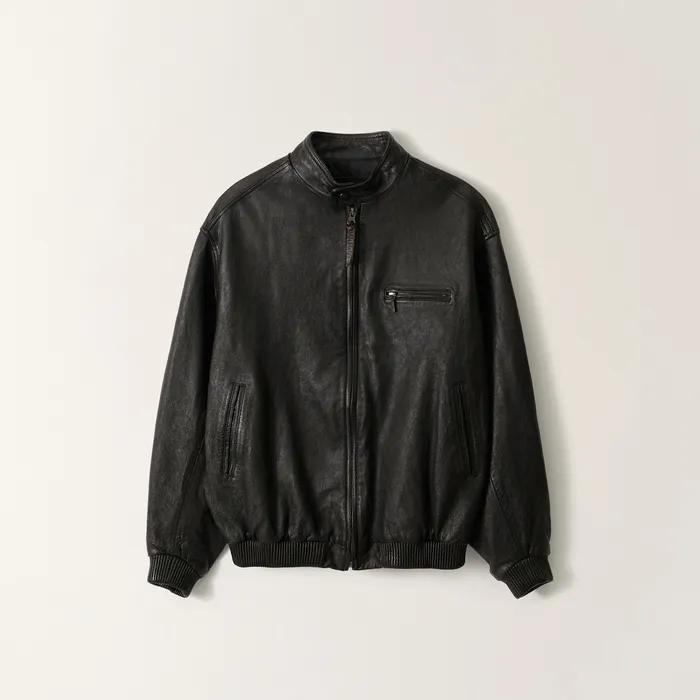[예약주문 M size 10/31 순차배송] Leather Single Rider Jacket (Black)