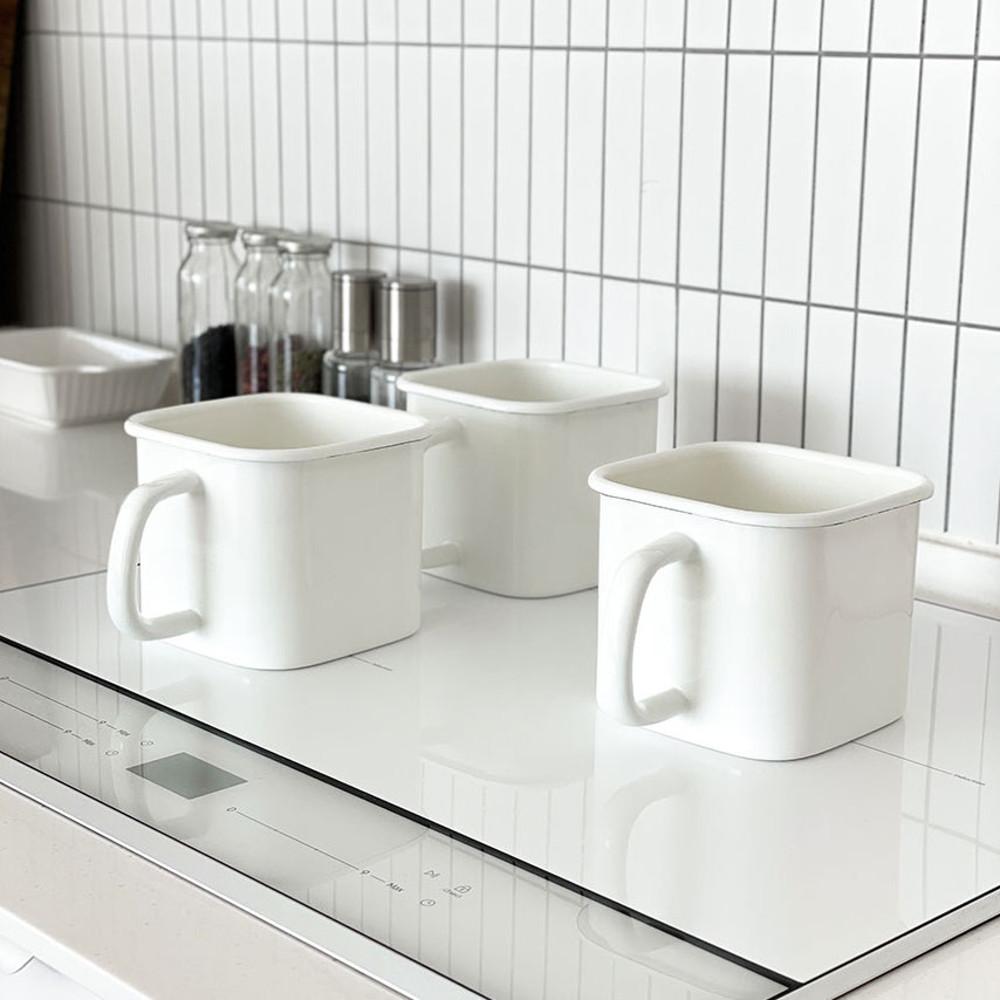 그리살다 인덕션 사각 법랑냄비 1.45L/2.2L 라면 손잡이 뚜껑