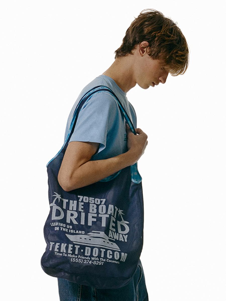 Boat Reversible Mesh Bag Blue