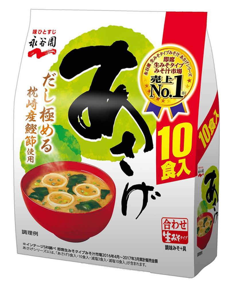 일본 오차즈케 나가타니엔 미소시루 즉석 된장국 아사게(아침용) 10개입