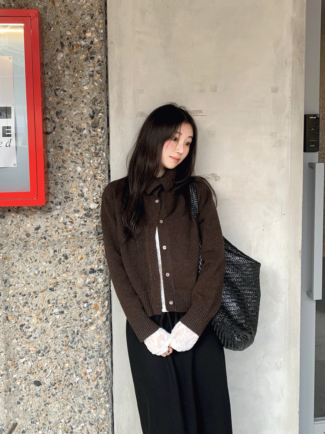 NS. Tone Button Knit Cardigan