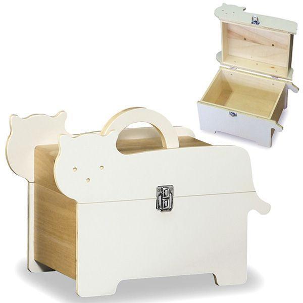 送料無料 可愛らしい 木製　救急箱　キャット （ ネコ 猫 薬箱 救急ボックス 小物入れ サプリメントボックス ） T5526　新生活