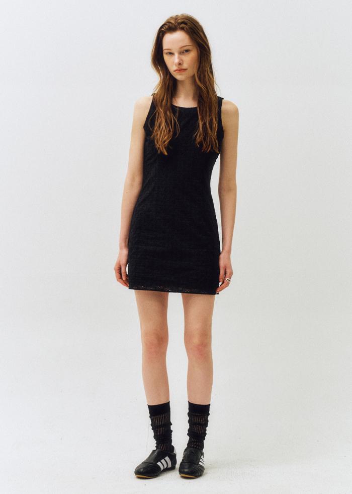 Coachella Lace Punching Mini Dress_CTOP710(Black)