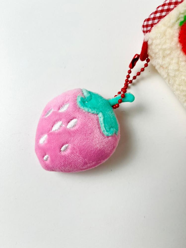 분홍딸기키링 백참