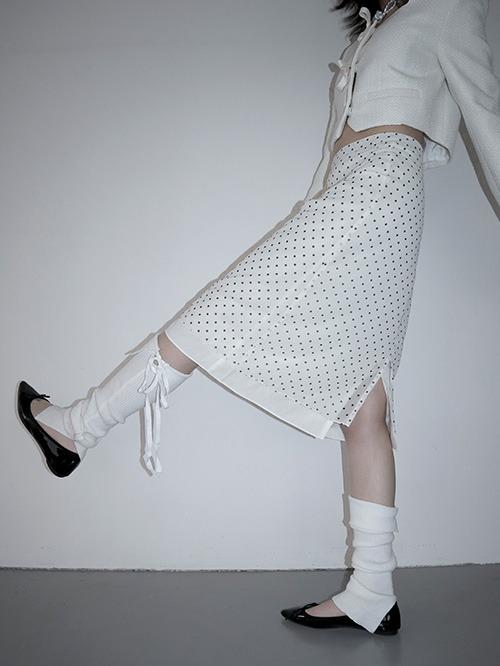 SHEER DOT SKIRT, 2color