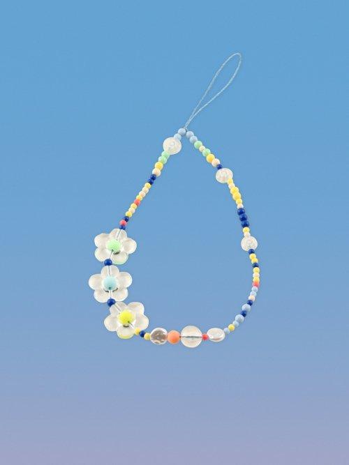 Flower Phone Strap blue