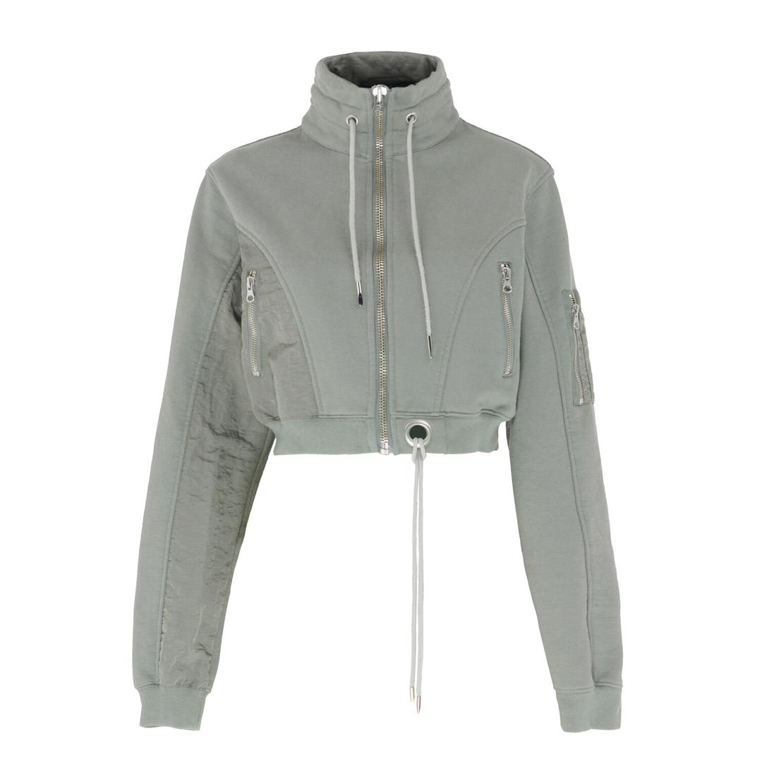 surgery dekki combat crop sweat jacket 'sage green'