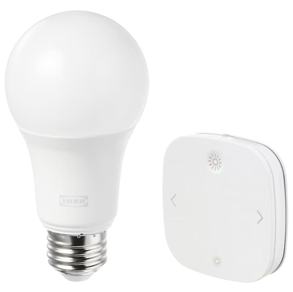 이케아 TRADFRI 트로드프리 밝기 조절 리모컨 키트 스마트 LED 조명 전구색 E26