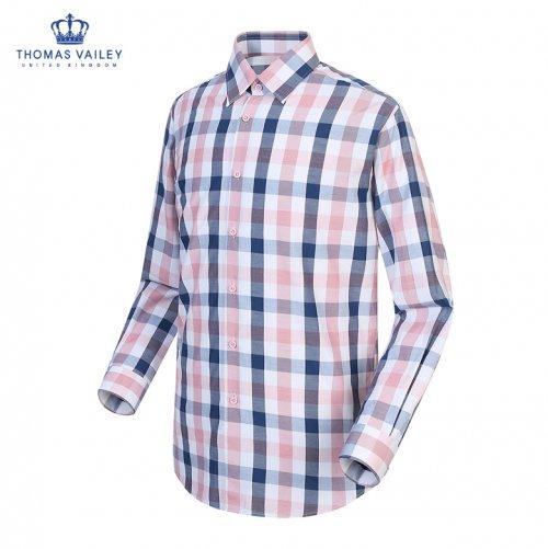 투톤사각 슬림핏 셔츠 핑크 SU373