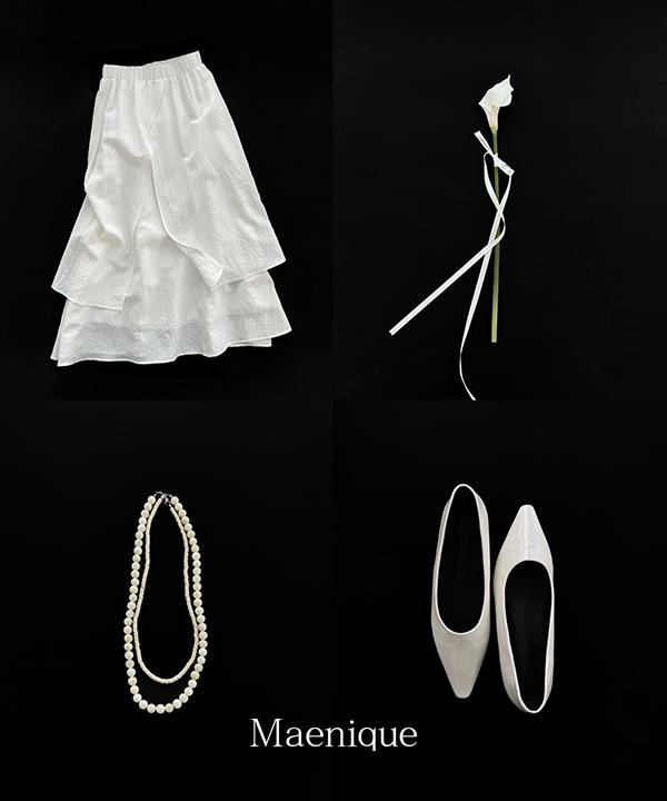 매니크 [🌿봄신상/MNQ] 발레리 레이어드 롱 스커트